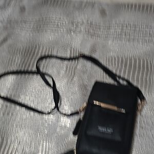 Forever Young Black Crossbody Bag with Gold Details